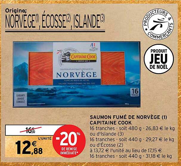 saumon fumé de norvège capitaine cook