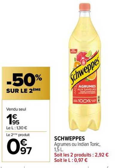 schweppes agrumes ou indian tonic