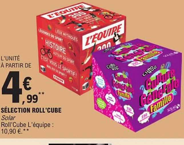 sélection roll'cube solar