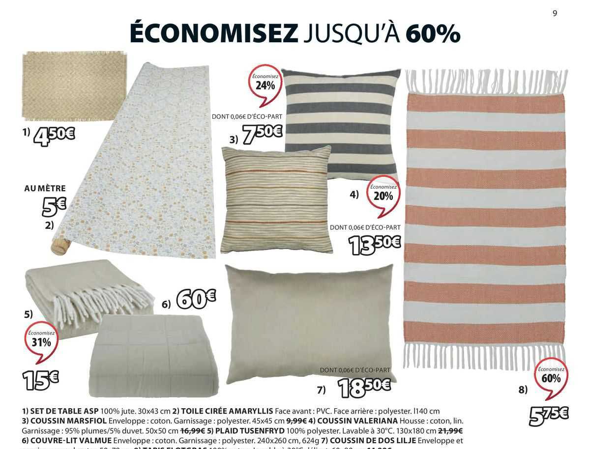 set de table asp, toile cirée amaryllis, coussin marsfiol, coussin valeriana, plaid tusenfryd, couvre-lit valmue, coussin de dos lilje