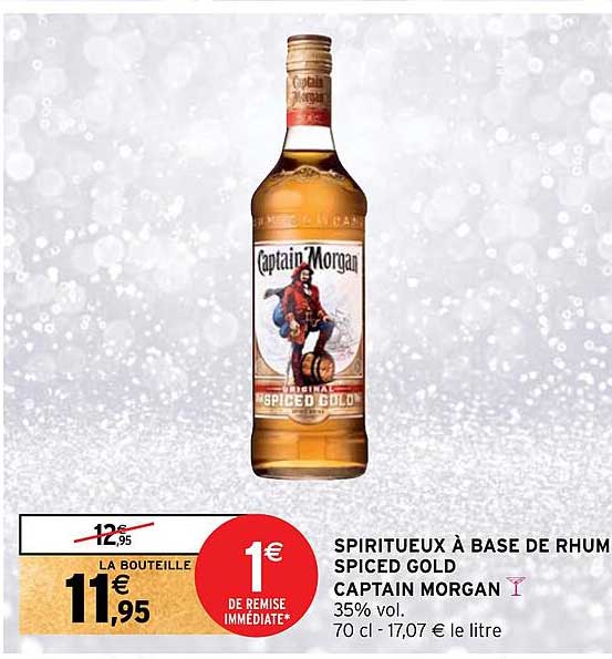 Spiritueux à Base De Rhum Spiced Gold Captain Morgan