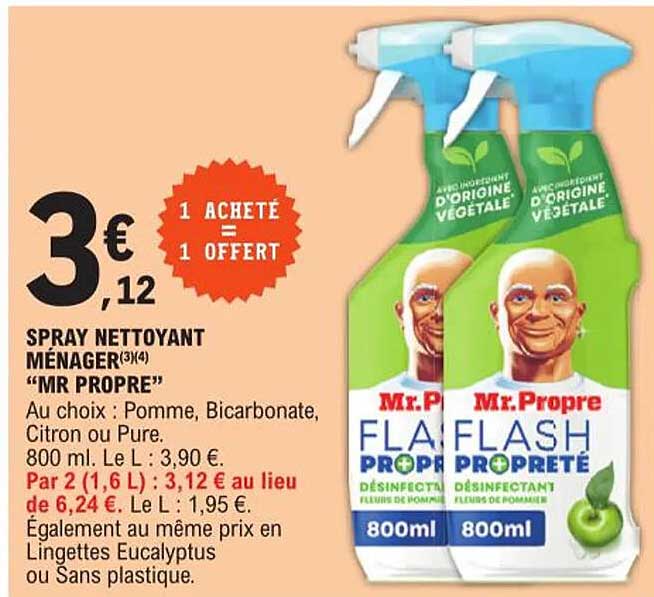spray nettoyant ménager "mr propre"