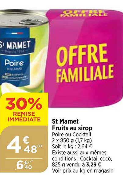 St Mamet Fruits Au Sirop