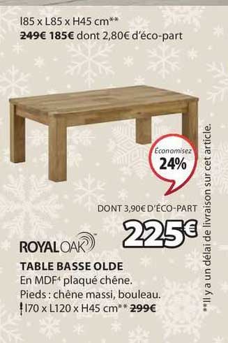 table basse olde royal oak