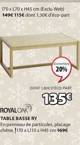 Table Basse Ry Royal Oak