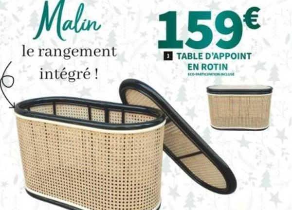 Table D'appoint En Rotin
