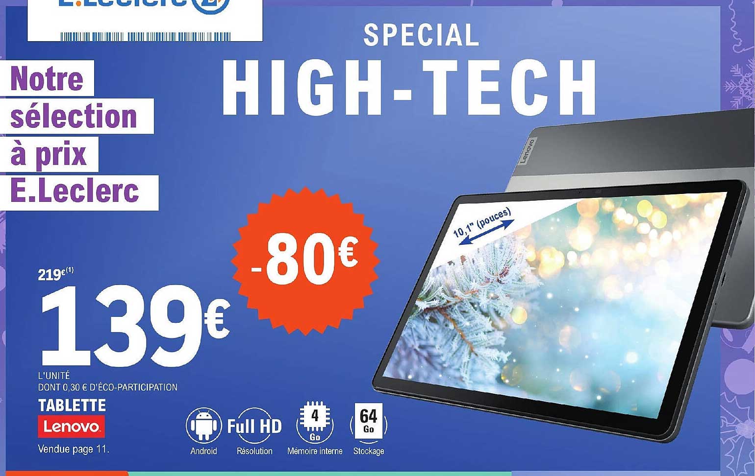 Tablette 10,1" Lenovo