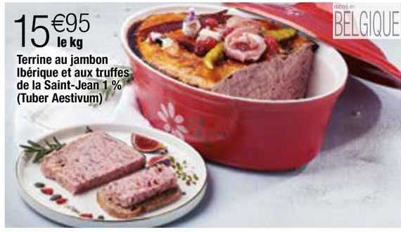 terrine au jambon ibérique et aux truffes de la saint-jean 1%