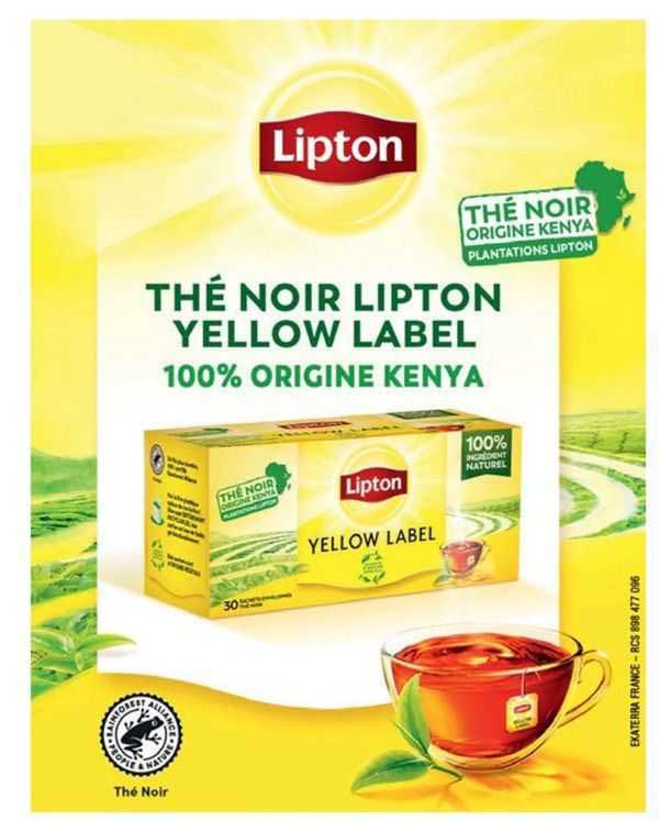 thé noir lipton yellow label