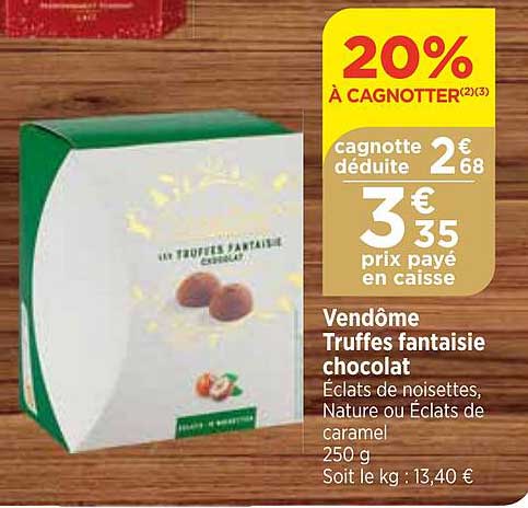 vendôme truffes fantaisie chocolat