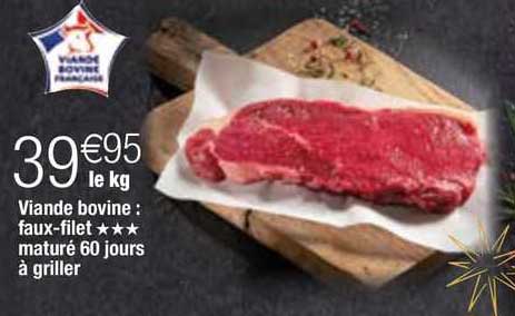 viande bovine : faux-filet maturé 60 jours à griller
