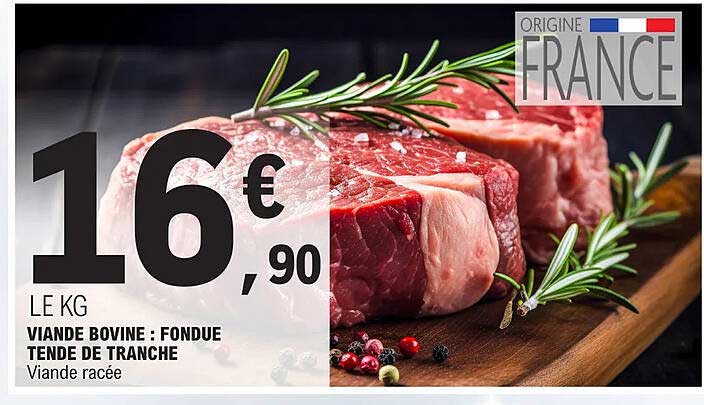 viande bovine : fondue tende de tranche