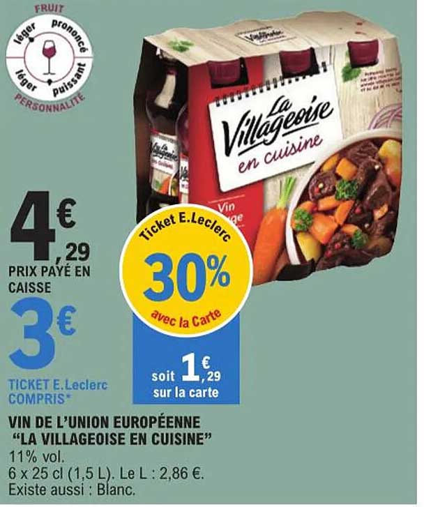Vin De L'union Européenne "la Villageoise En Cuisine"