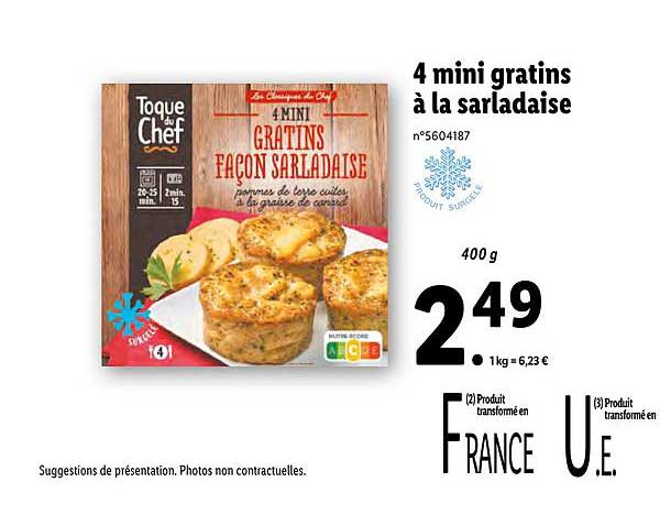 4 mini gratins à la sarladaise