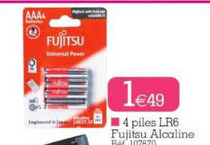 4 piles lr6 fujitsu alcaline