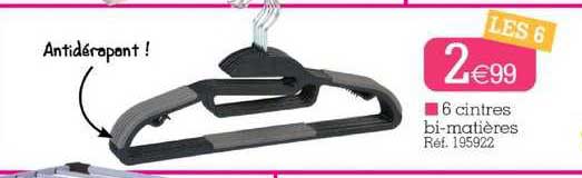 6 cintres bi matières