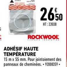 adhésif haute température rockwool