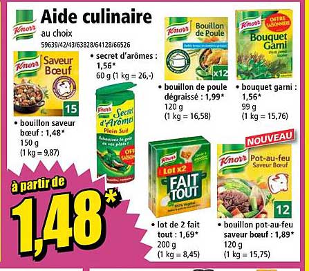 aide culinaire au choix knorr
