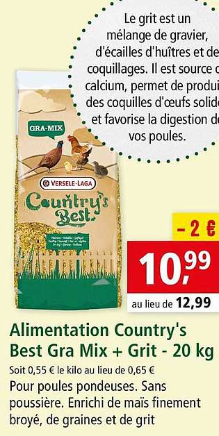 alimentation country's best gra mix + grit