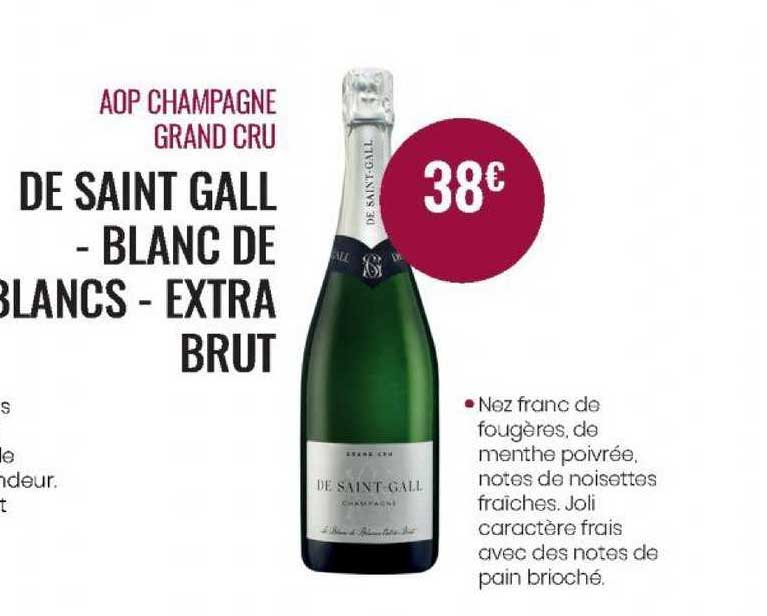 aop champagne grand cru de saint gall blanc blancs extra brut