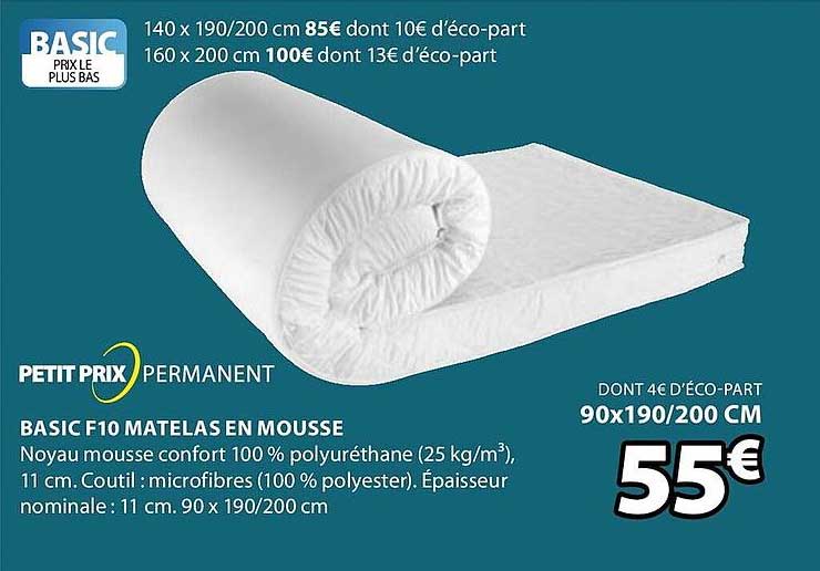 Basic F10 Matelas En Mousse