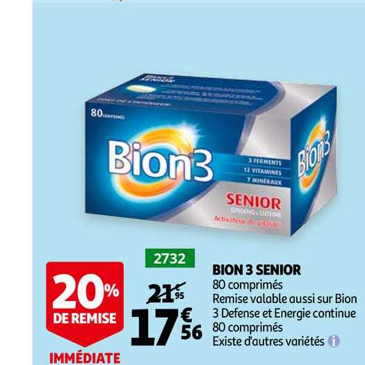 bion 3 senior 20% de remise immédiate
