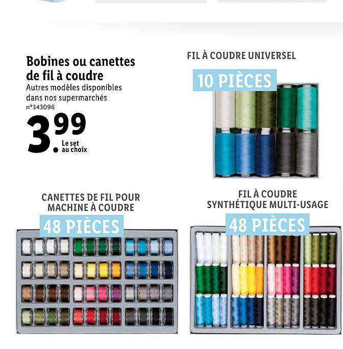 bobines ou canettes de fil à coudre