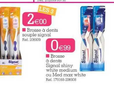 brosse à dents souple signal brosse à dents signal shiny white medium ou med max white