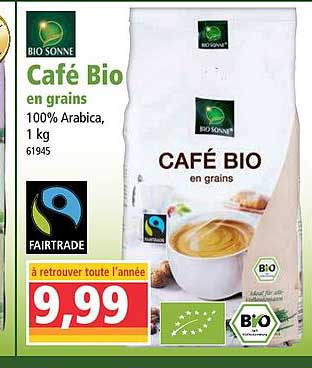 café bio en grains bio sonne