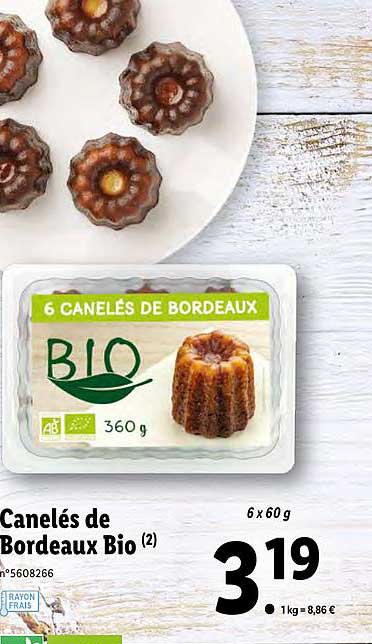 Canelés De Bordeaux Bio