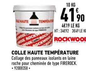 colle haute température rockwool