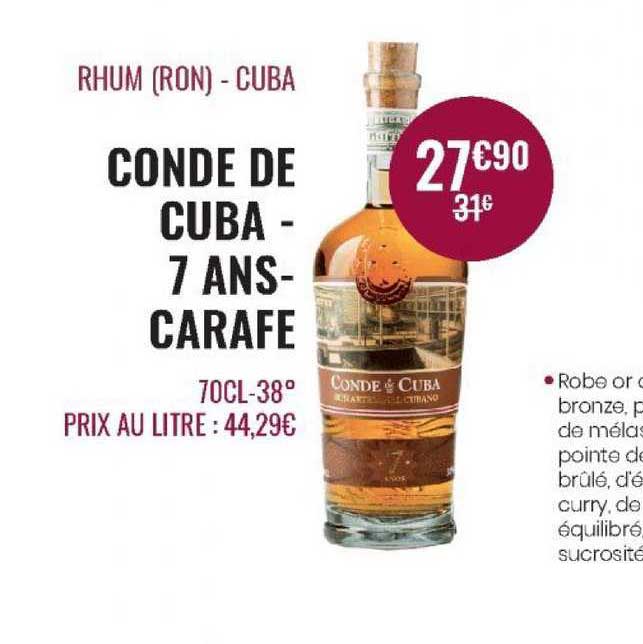 conde de cuba - 7 ans - carafe