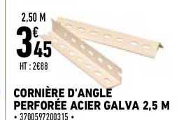 cornière d'angle perforée acier galva