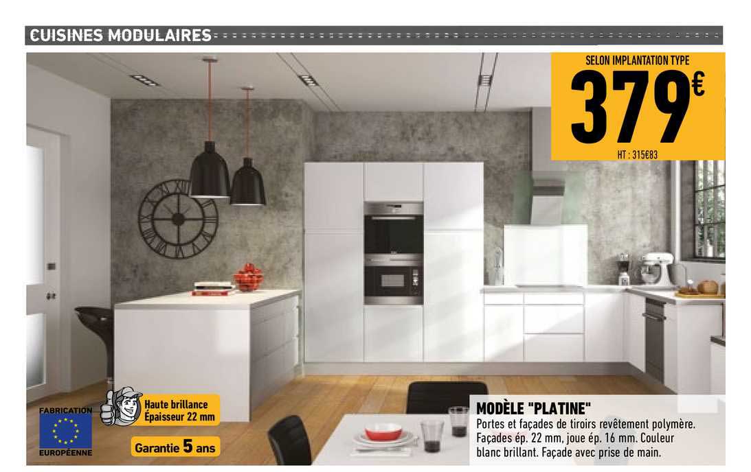 cuisine modulaire modèle platine