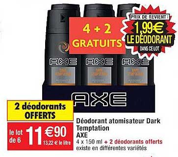 déodorant atomisateur dark temptation axe