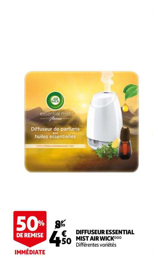 diffuseur essential mist air wick 50% de remise immédiate