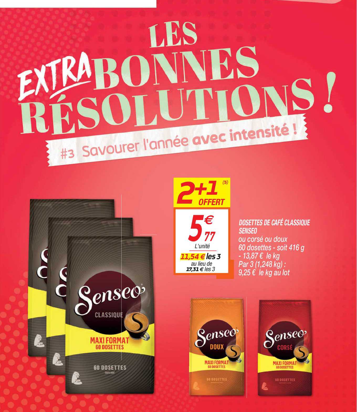 Dosettes De Café Classique Senseo 2+1 Offert