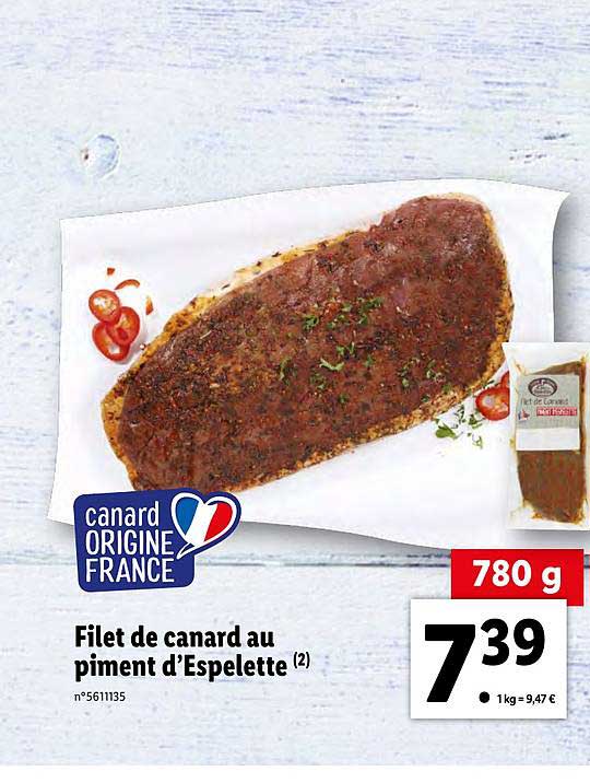 Filet De Canard Au Piment D'espelette