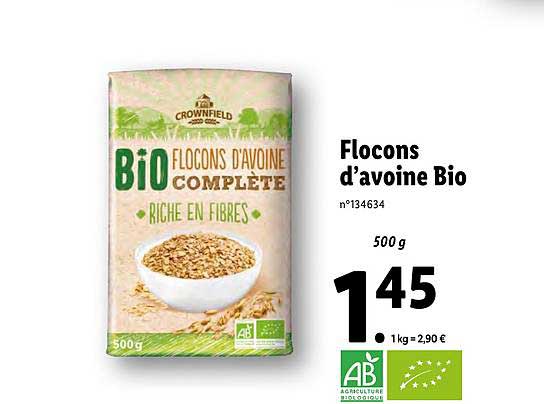 flocons d'avoine bio