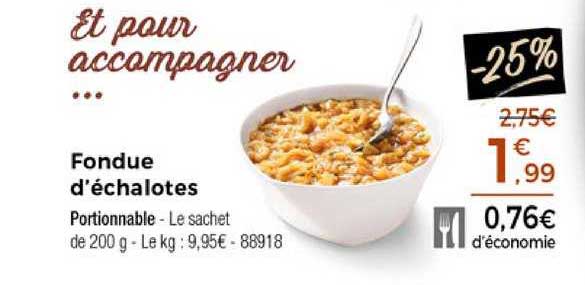 fondue d'échalotes