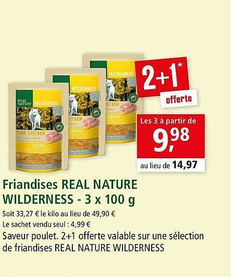 Friandises Real Nature Wilderness 2+1 Offerte