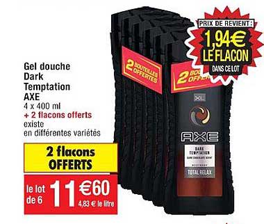 gel douche dark temptation axe