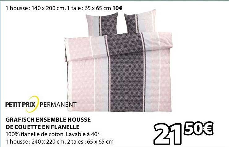 Grafisch Ensemble Housse De Couette En Flanelle