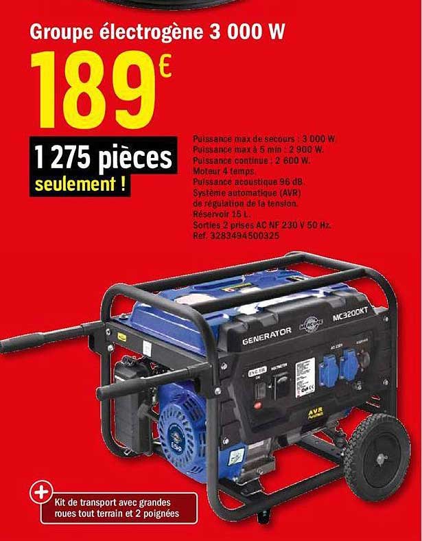 Groupe électrogène 3000 W Generator