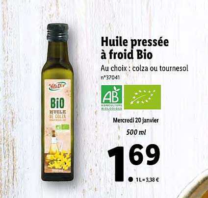 Huile Pressée à Froid Bio Vita D'or