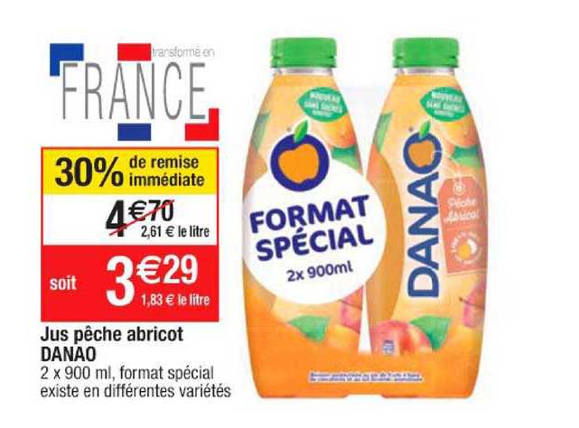Jus Pêche Abricot Danao