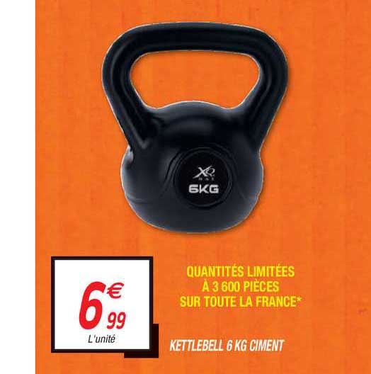 Kettlebell 6 Kg Ciment