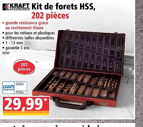 Kit De Forets Hss, 202 Pièces Kraft Werkzuge