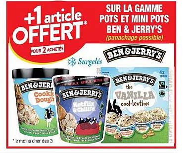 la gamme pots et mini pots ben & jerry's