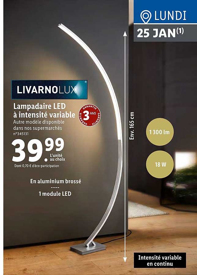 lampadaire led à intensité variable